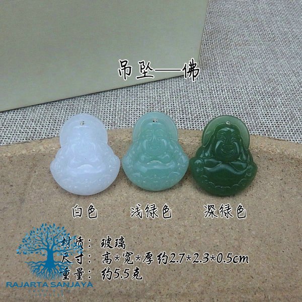 Liontin Giok Buddha Ketawa