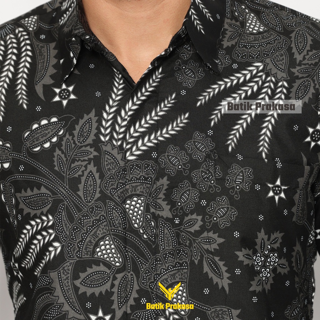 Kemeja Batik Prakasa Motif Ananda Javas Slimfit Lengan Panjang Batik Solo