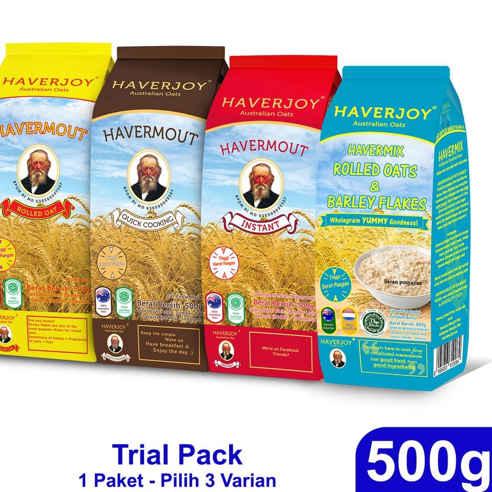 

❈ Haverjoy Trial Pack Bundle All Varian 500g - 3 Pcs ♚