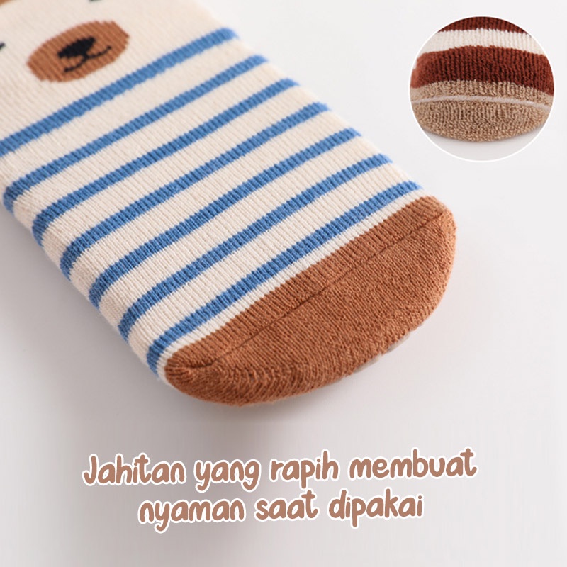 Kaos Kaki Bayi Perempuan Motif Kartun Lucu Anti Slip Bahan Tebal Desain Simple Baby Sock KAAM