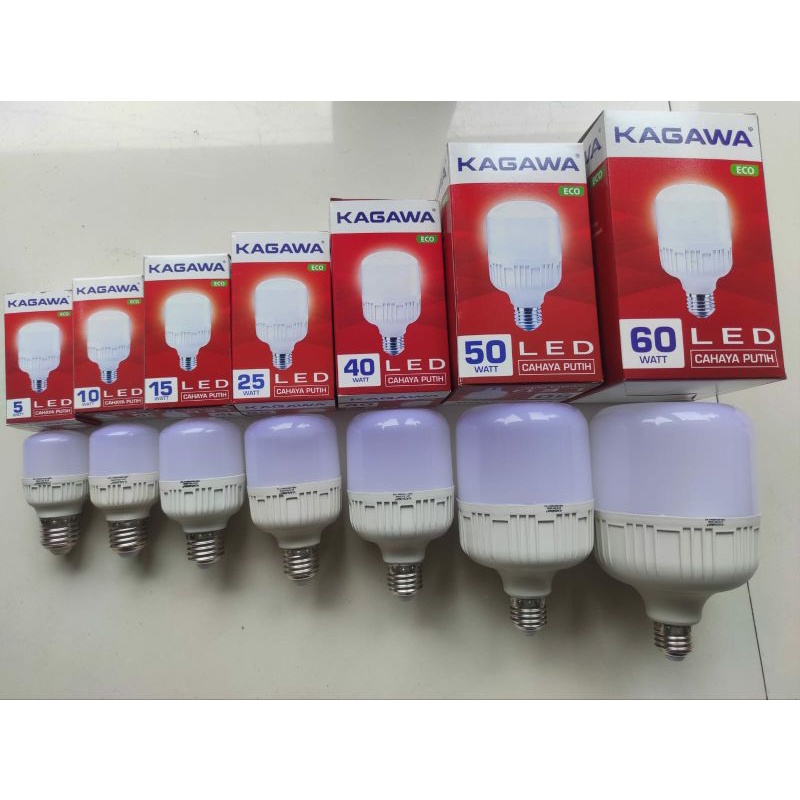 Paket Lampu LED KAGAWA ECO 50 60 WATT 10 PCS