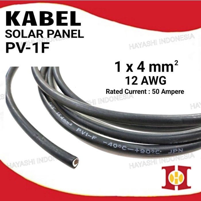 Kabel Cable Solar Cell Pengisi Daya Panel Surya PV-1F 2.5mm2 4mm2