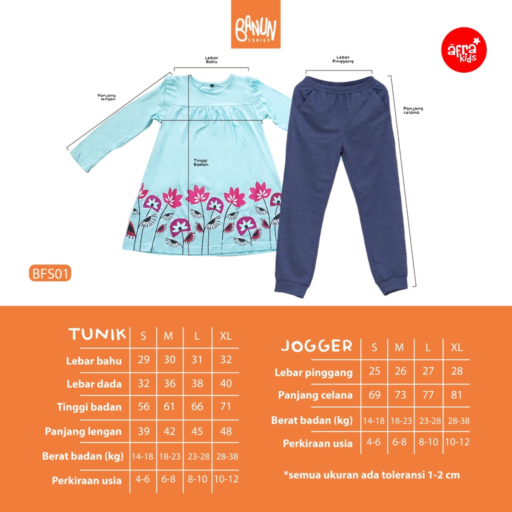 Banun Tunik - Tunik Banun - Jogger Afrakids