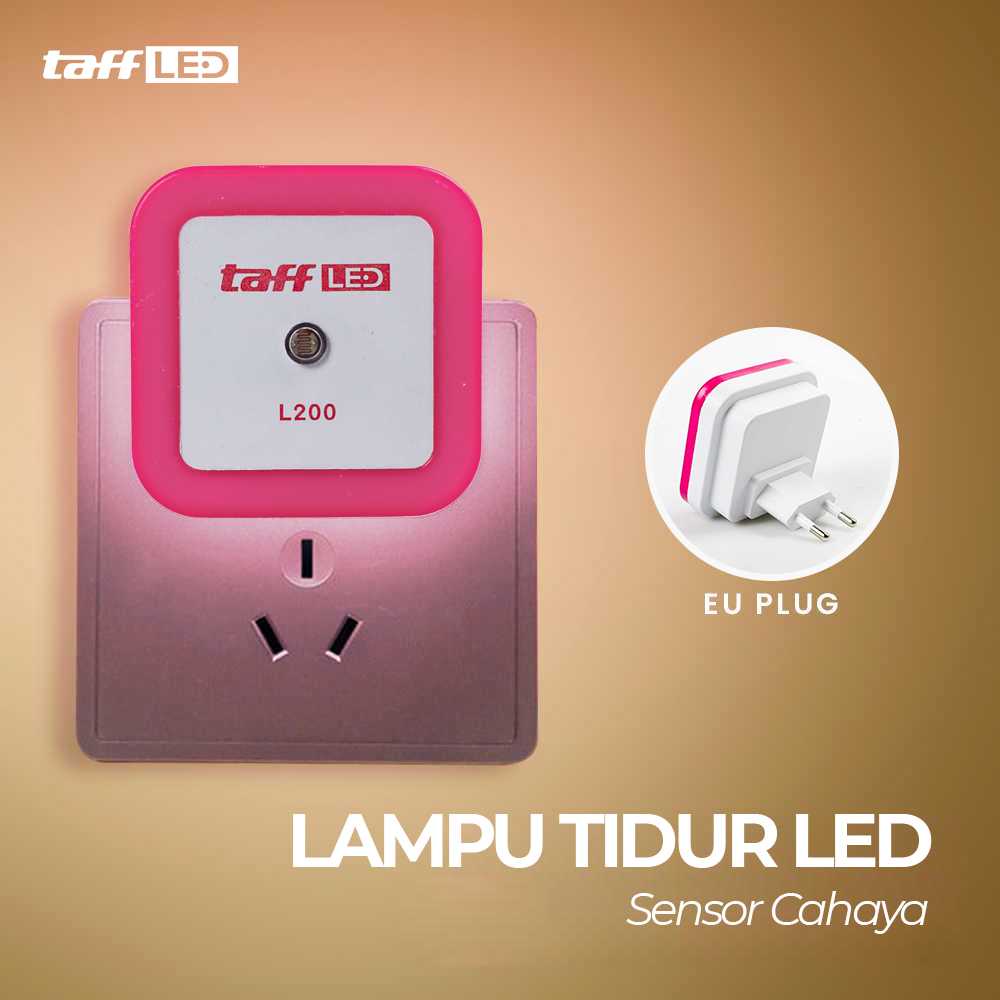 (BISA COD) FTIHSHP LED Lampu Tidur LED EU Plug Sensor Cahaya Cool White 250V 0.5W - L200