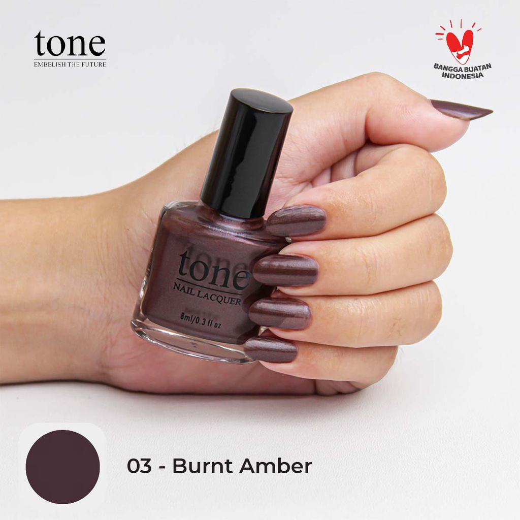 Kutek Tone Nail Lacquer Nude Halal Murah 8ml | Cat Kuku Tone Nail Polish 8ml BPOM