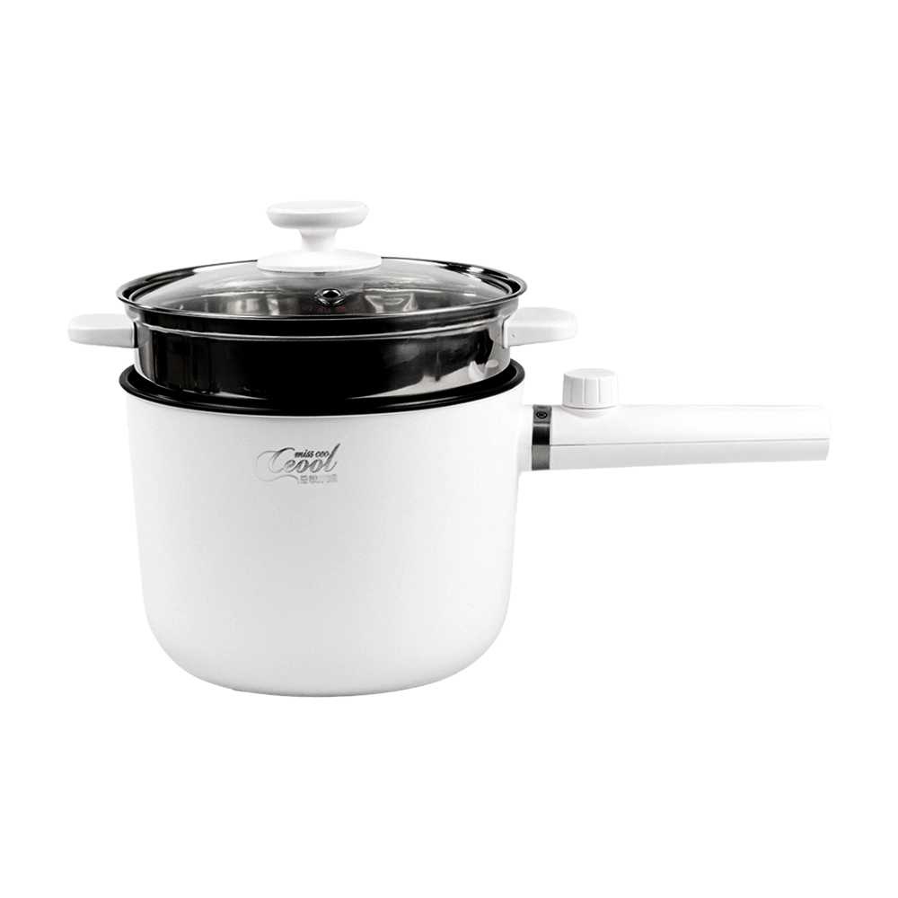 (BISA COD) FTIHSHP Ceool Panci Listrik Pot Electric Cooker 1.5L with Steamer - AJL-10B-1