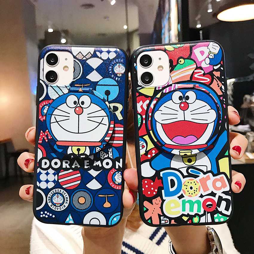 Case Cermin Rias Makeup OPPO A57 A77S A17 A96 A76 A36 A17K VIVO Y21S Y21A Y21E Y21T Y21G Y22S Y35 Y16 Y16 Y02S Kartun Lucu Doraemon