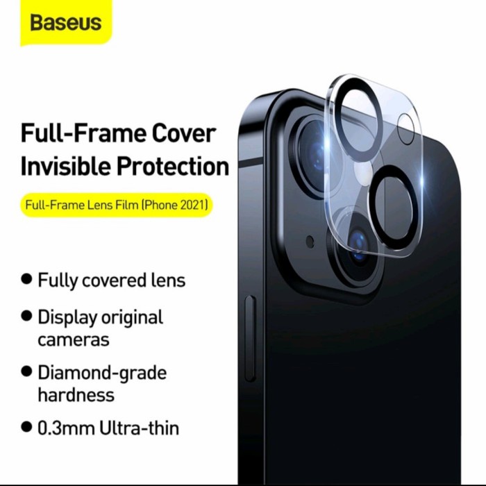Tripod Iphone 13/Mini/Pro/Promax Baseus 2Pcs Camera Lens Full Cover