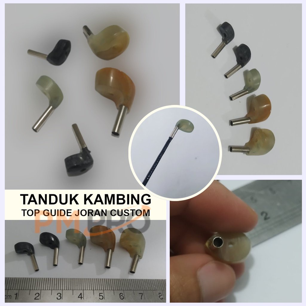 Marit Tanduk Kambing Ukuran 1.6-3.0mm Top Guide Ujung Kolongan Joran Pancing Membuat Senar Tidak Ker