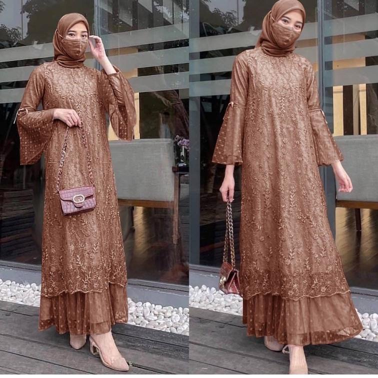 Viral MAXI GELA TILE MUTIARA S M L XL XXL / MAXI KONDANGAN / MAXI TILE KOMBI ONDE TUTUL / GAMIS KOND