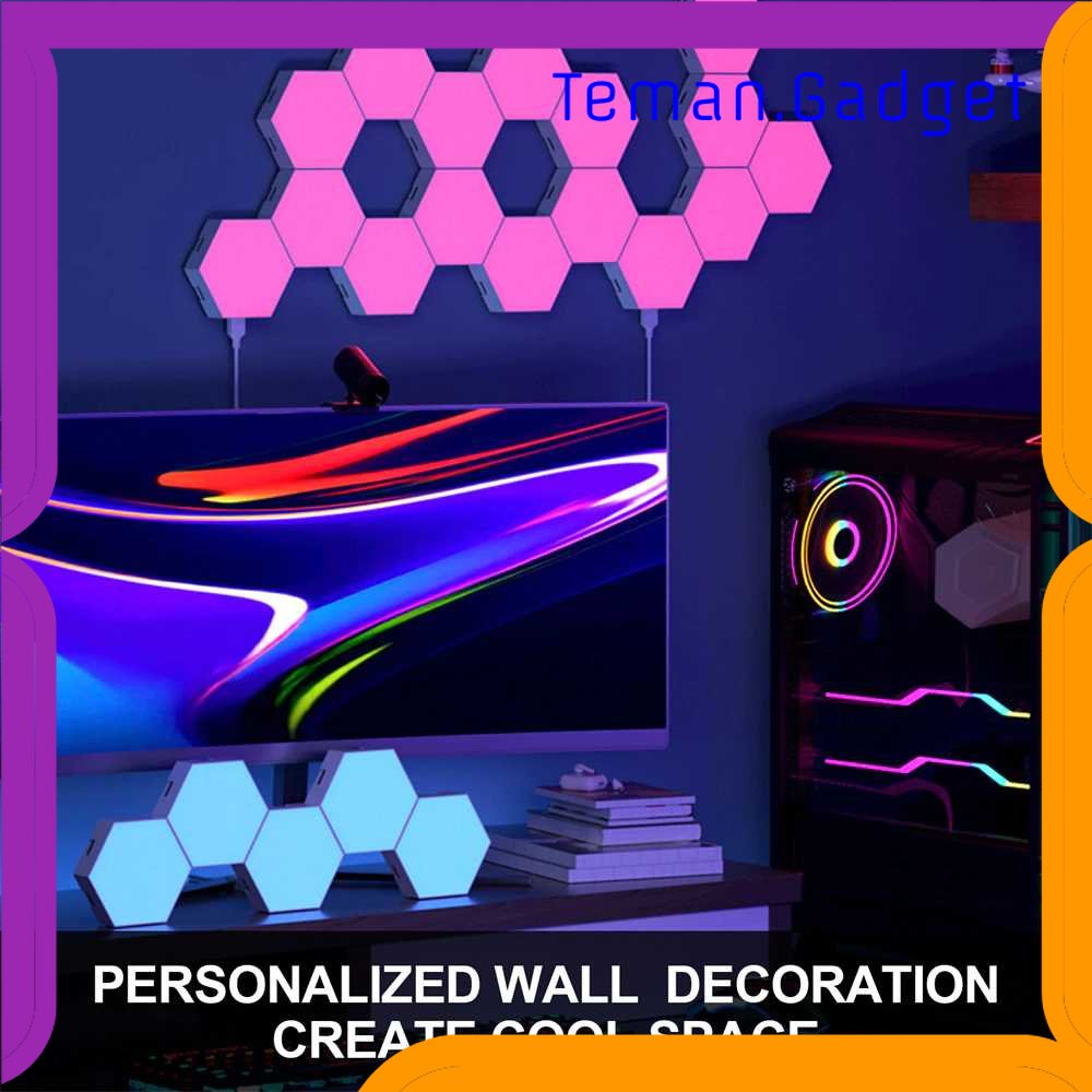 TG-LMP Yabstrip Lampu Hias Hexagonal LED RGB Touch Sensor 3 PCS with Remote - HD004