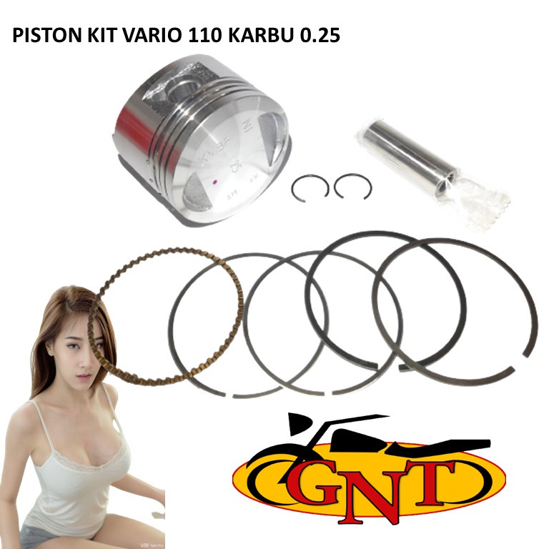 PISTON KIT VARIO 110 KARBU 0.25 / PISTON KIT VARIO 110 KARBU 0.50 / PISTON KIT VARIO 110 KARBU 0.75 