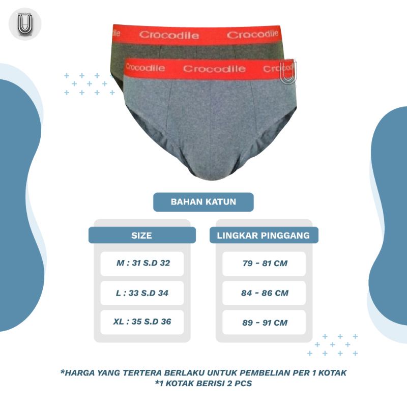 CD Celana Dalam Pria Sempak Cowok Dewasa Crocodile Kode 521-263 Termurah By Universal Underwear TOKO KEANULOVA