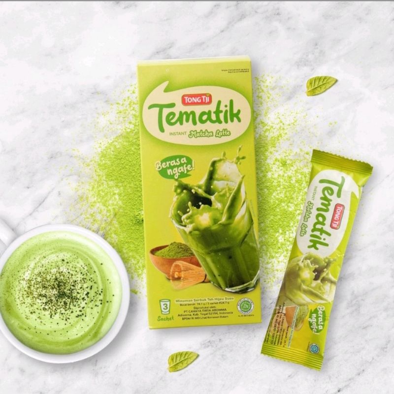 Matcha Latte Tong tji Ecer Per Sachet. tongtji teh Tematik