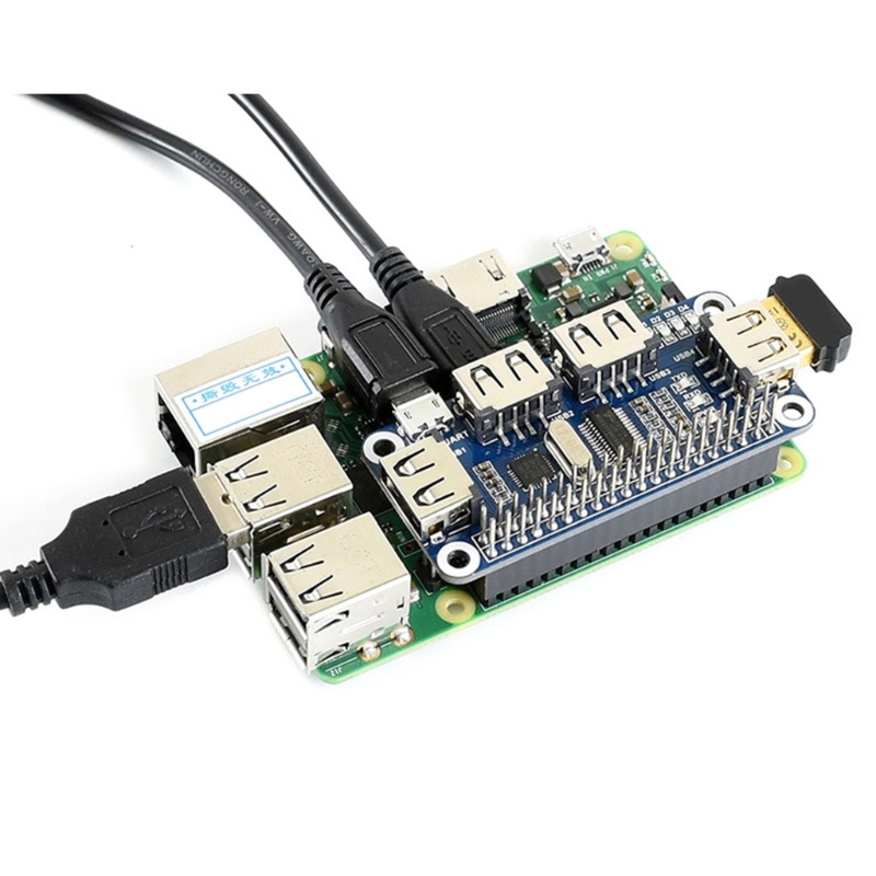 Btsg Papan Ekspanding Topi HUB USB Untuk Raspberry Pi 4B/3B+/ 3B/2B/Zero/Zero Untuk W/Zero W