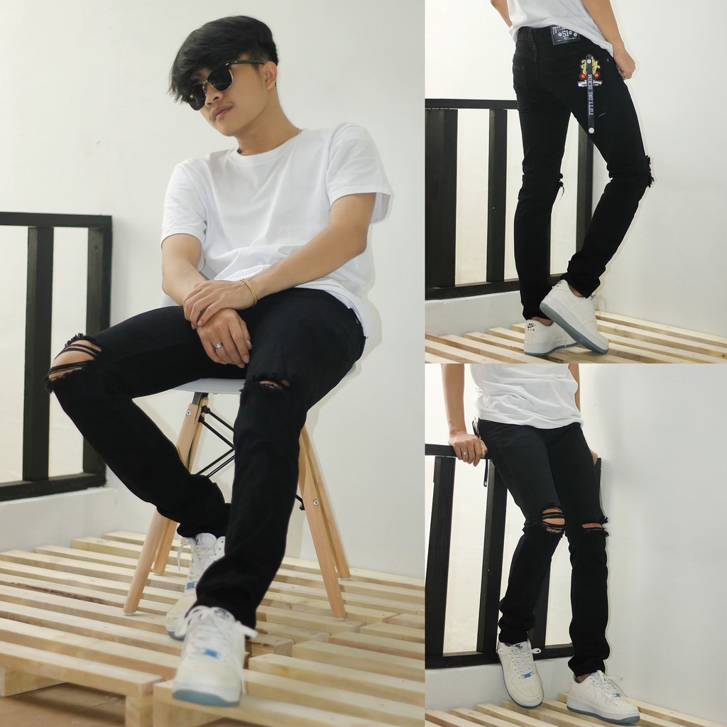 RDDSTORE Jeans sobek sobek / jeans sobek premium / celana sobek sobek / jeans pria / celana pria ter