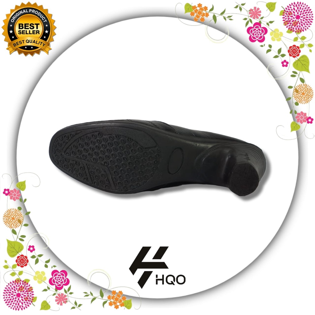 HQo Sepatu Selop Hitam Hak Tinggi Grace / Sepatu Pantofel Selop Wanita / Sepatu Wanita Formal / Sepatu Kerja Wanita / Sepatu Selop Formal / Selop Wanita Formal Hitam / Sepatu Wanita Selop / Sepatu Guru Wanita Hitam / Spatu Wanita Formal / Pantofel Slop