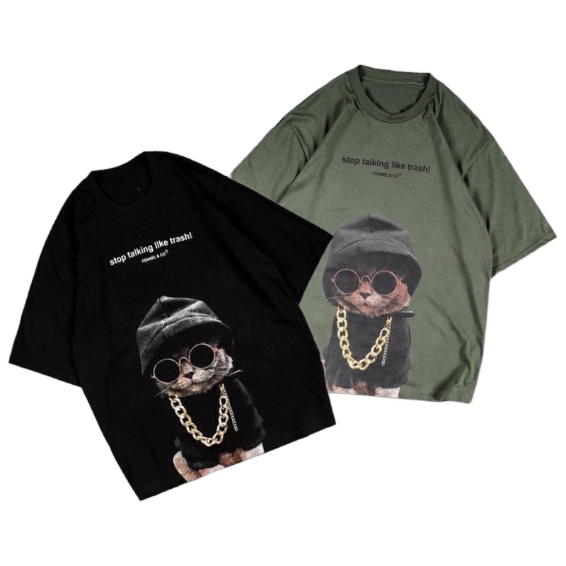 Kaos Cotton Combed Oversize Distro Oversize Motif Stop Talking Like Trash!