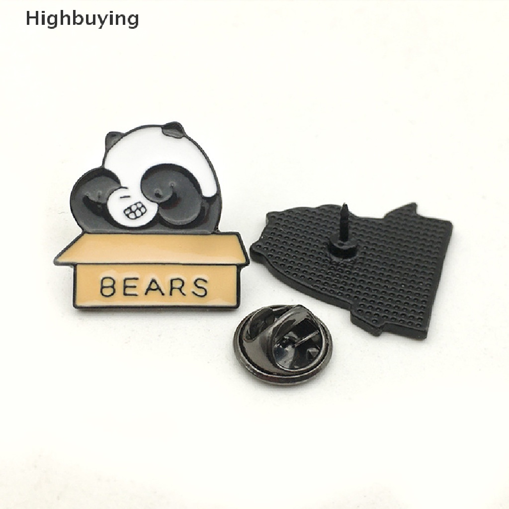 Hbid Panda Kecil Enamel Bros Lencana Pin Tas Kerah Dekorasi Perhiasan Aksesoris Glory