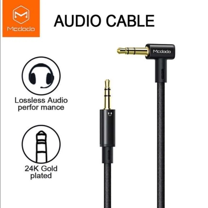 MCDODO Lossless Kabel Audio L Jack AUX 3.5mm Male to Male 1.2 Meter