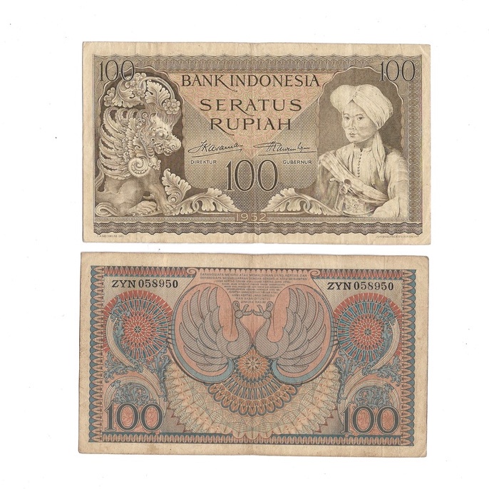 NEW-Uang kuno Indonesia 100 Rupiah 1952 Seri Kebudayaan 3.2.23