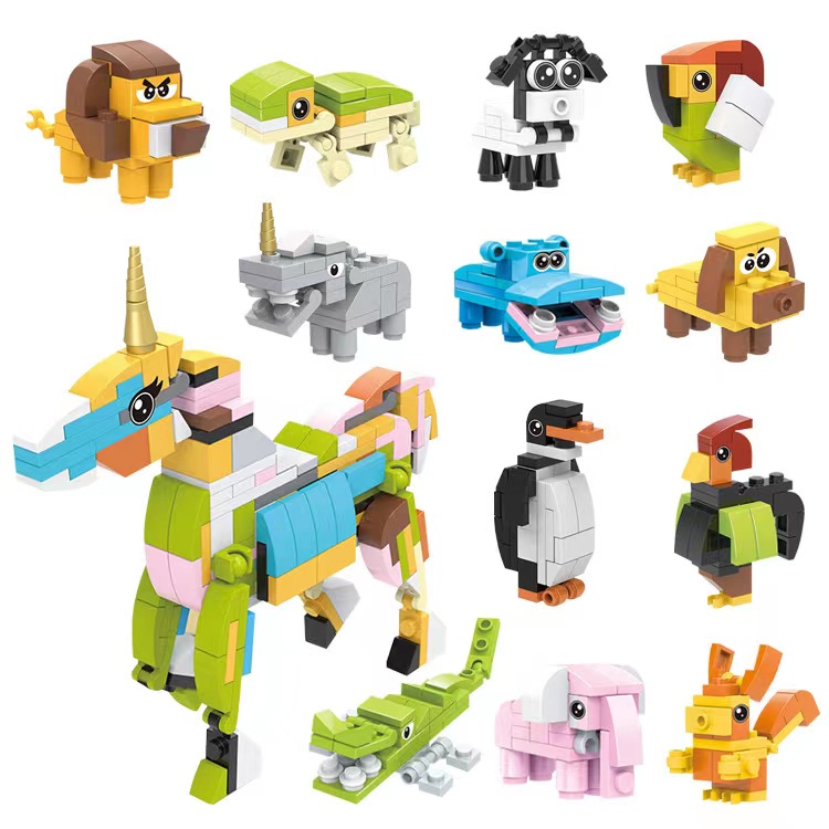 Kompatibel Lego Rakitan Blok Bangunan Partikel Kecil Animal 12 Zodiak Lego Building Blocks Educ