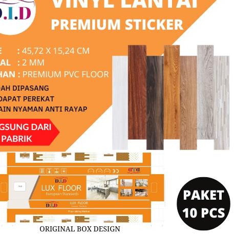 ♧ PARKET VINYL LANTAI STIKER TEBAL 2MM (PER 10 LEMBAR) 45 CM X 15,24 CM VINYL LANTAI KAYU BERSERAT (