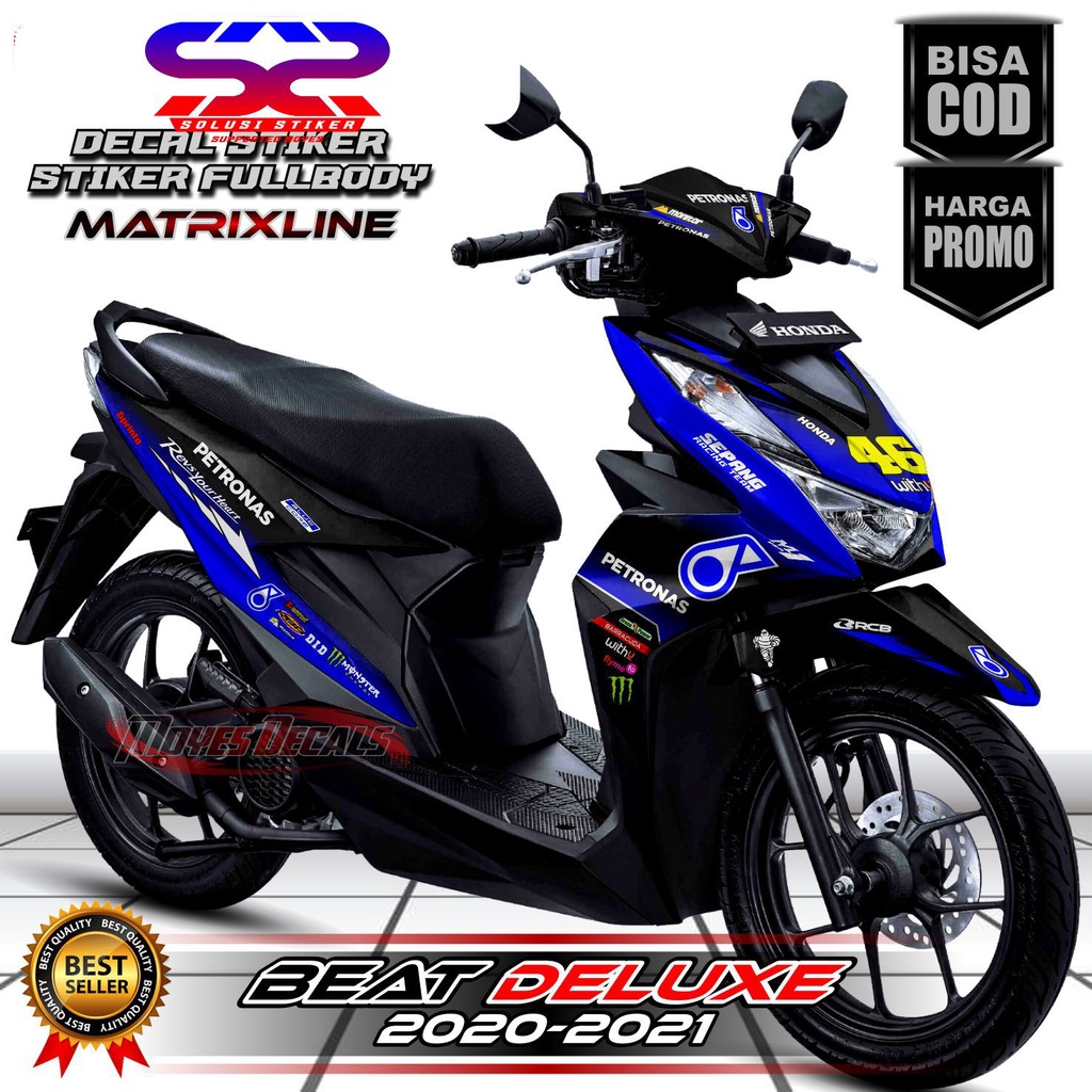 [COD] Decal Stiker Motor Beat Deluxe Motif Petronas Biru  full body Decal Beat 2020-2021