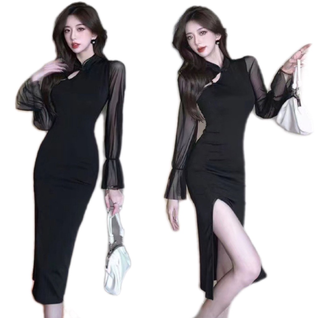 DR807 mpor dress PURE DESIRE WIND RETRO HIGH-END GIRL YOUNG MODEL PENINGKATAN CHEONGSAM  AWAL MUSIM SEMI