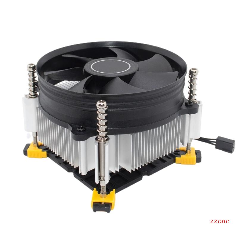 Zzz 9cm 3Pin Pendingin Komputer CPU Cooler Fan Mute Tembaga Core Radiator Heatsink