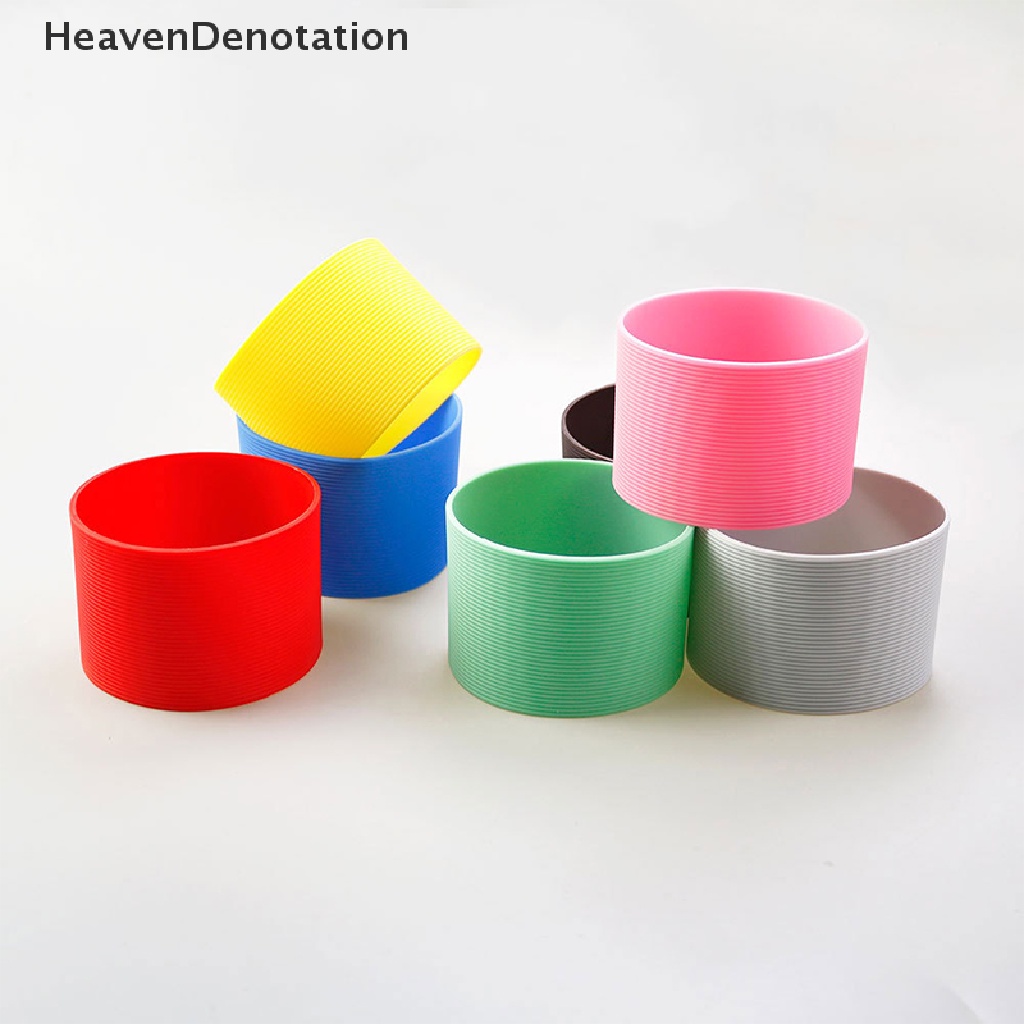 [HeavenDenotation] Silicone Cup Sleeve Bottle Non-slip Gelas Botol Penutup Mug Keramik Bungkus Kopi HDV