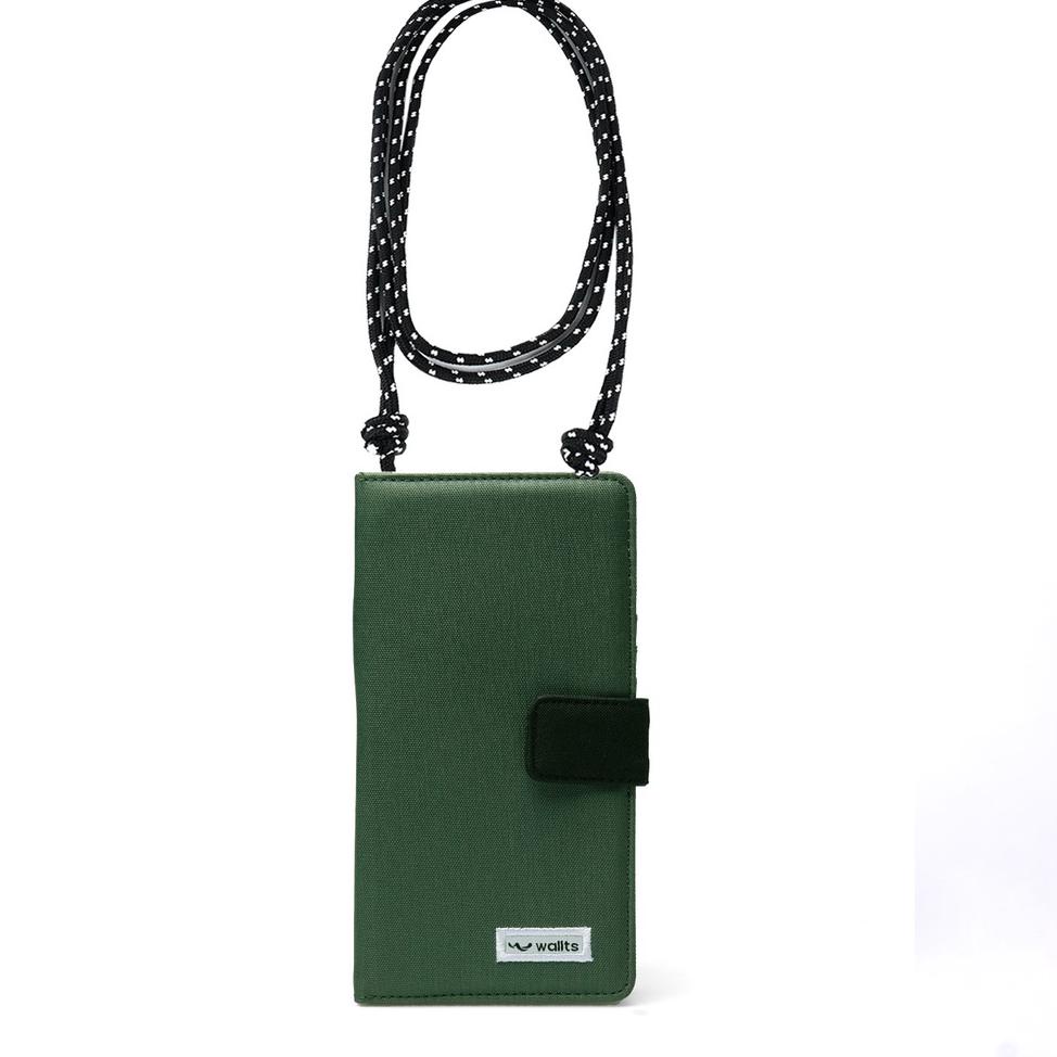 [ART. 994123] Wallts Delmont Army Black - Tas Dompet HP Handphone Selempang Wanita dan Pria Phone Wallet