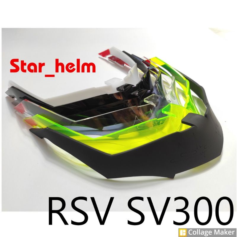 Spoiler Helm RSV SV300 All Series Hitam Bening