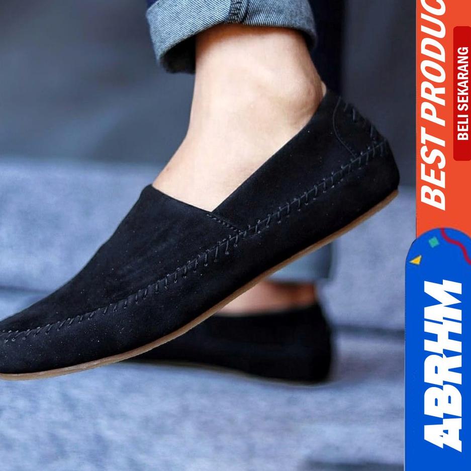 ➵ ABRHM x HUNICI - Sepatu Slip On Pria Sepatu Casual Pria Sepatu Kulit Syntetic Pria Sepatu Original