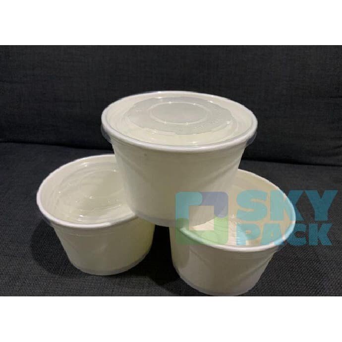 [Cup Bento] Paper Bowl / Mangkuk Makanan 27 0Z (800 Ml) - Grosir [Pc]
