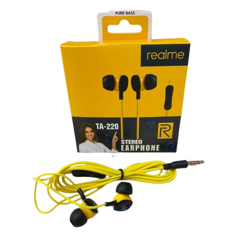 Headset Kabel Realme Stereo Earphone - AT-206