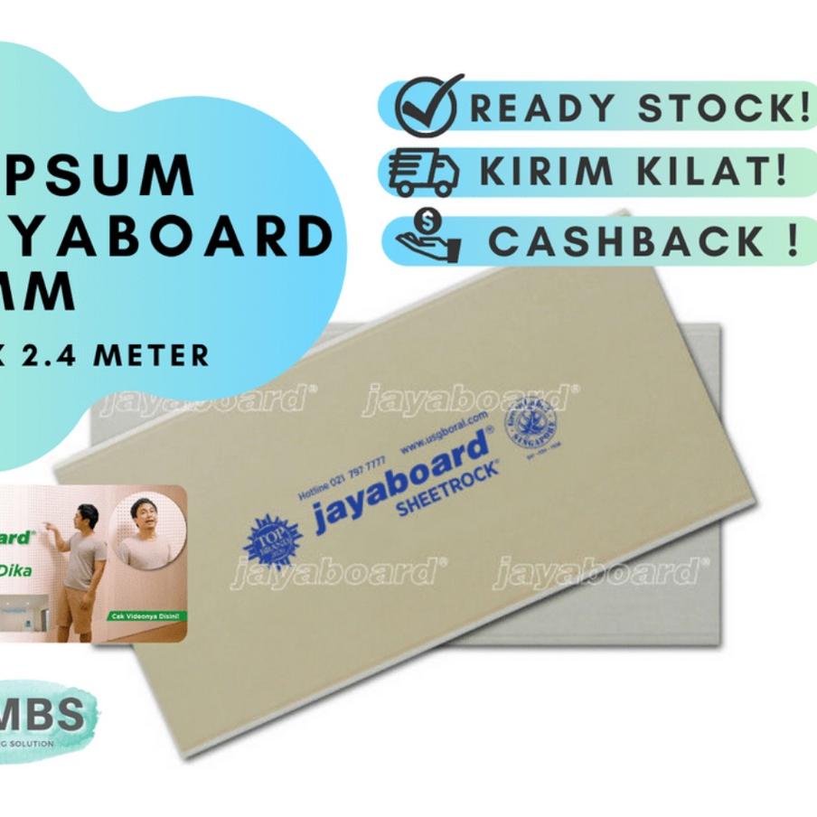 ✽ Gypsum Jayaboard mm + Papan Gipsum Jaya 9 dan 12mm Partisi Plafon ✰