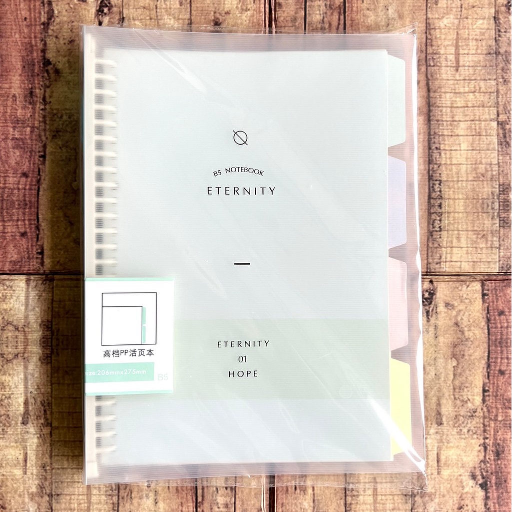 Map Binder Wengu Eternity B017 A5 B5 Tansparant Ring Plastik - Binder Note Bonus Loose Leaf dan Divider - Binder File