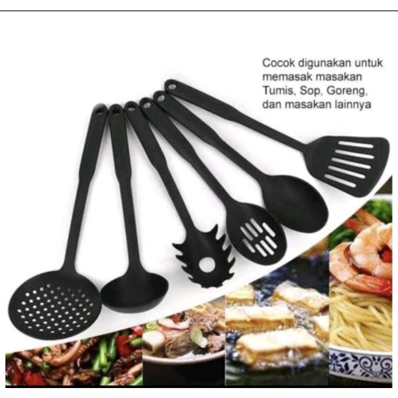 spatula set  isi  6 pcs / Sutil set isi 6 pcs sodet nyloon kitchen set