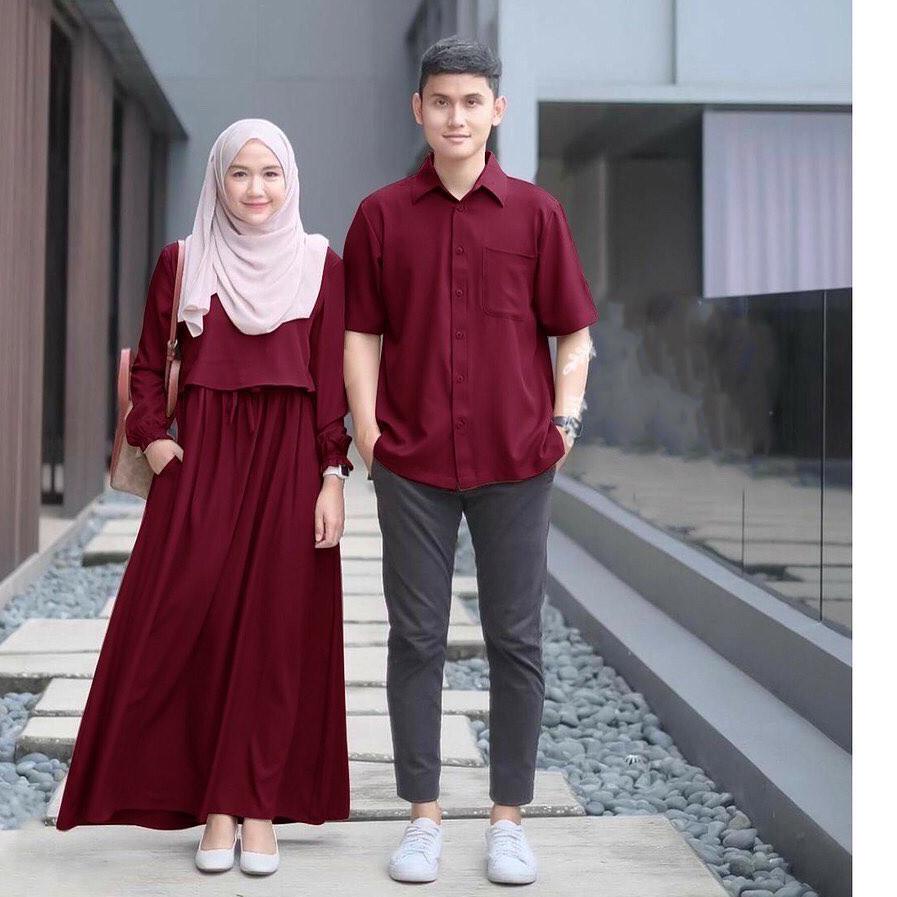 ✨Original✨ Nino Couple Gamis Dan Kemeja Fashion Muslim Wanita BJ serbuuu 