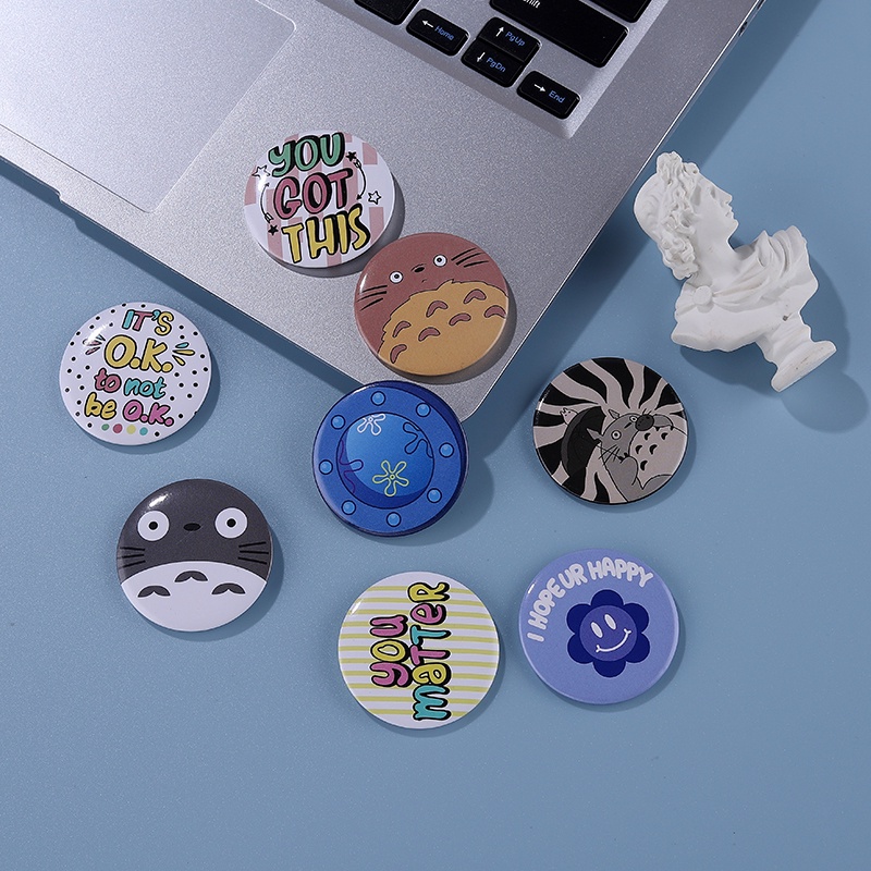 Kartun Totoro Tinplate Bros Hope To Be Happy Lapel Pin Anda Tercinta Lencana Hadiah Untuk Teman Kostum Aksesori Perhiasan