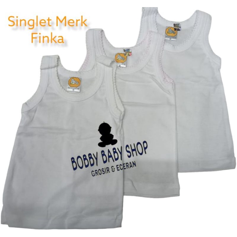 Finka Singlet/Kaos Dalam Anak Ataupun Bayi Unisex (Per 3pcs)