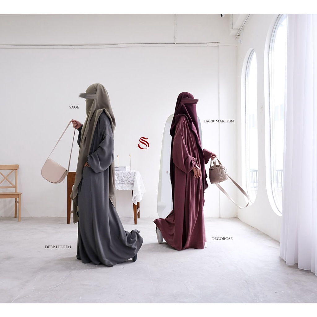 Loose MINA Abaya Gamis &amp; Khimar by SIDRA klambieakhwat BISA COD by REQUEST