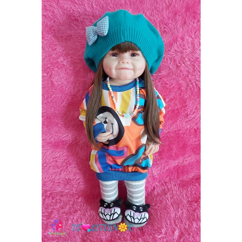 (Ready Stok) BONEKA REBORN BABY BEAR FULL SILIKON 55CM DOLL