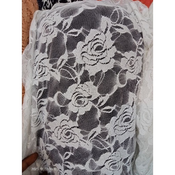 1/2 meter kain brukat m street/bahan brukat street