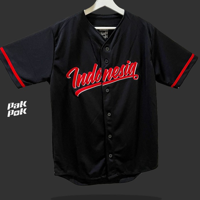 Bisa COD Indonesia Baseball Full Jersey - Limited Black Edition Original Asli