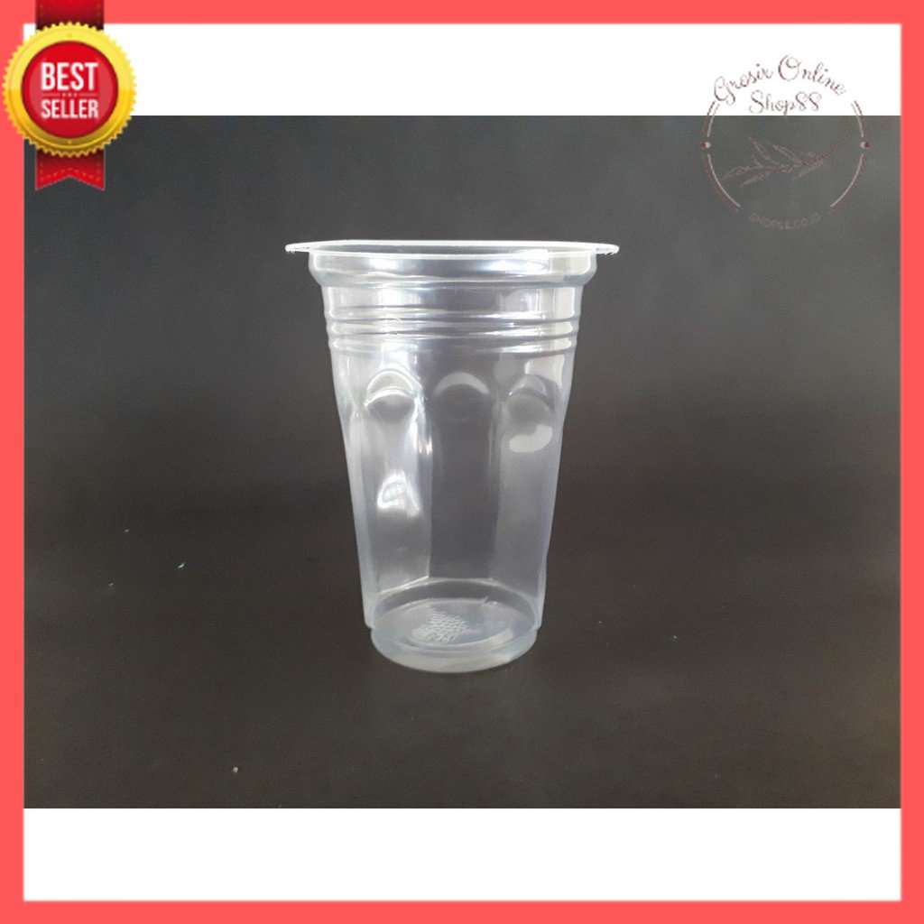 GOS -C406- 1 PCS Gelas Plastik Aqua 220ml - Gelas Plastik Bening Satuan - Gelas Kopi 220ml