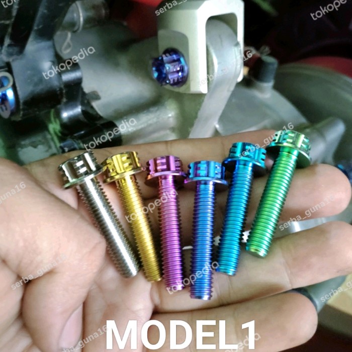Baut Titanium Shock Belakang Aerox Dll Kode 027