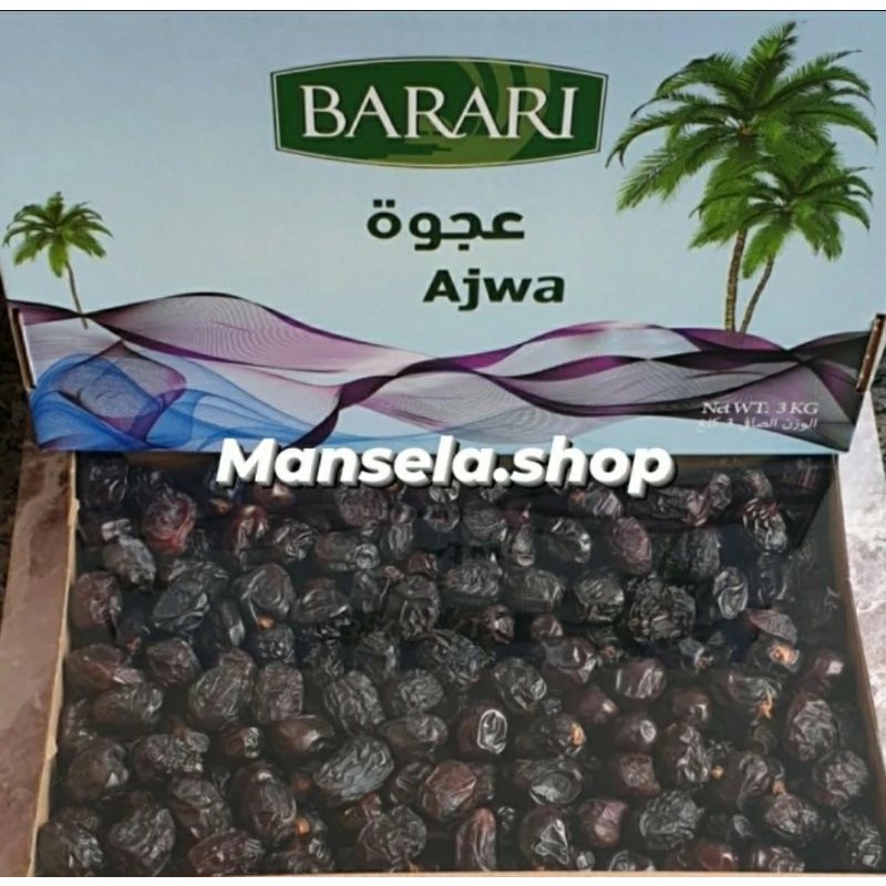 Kurma Premium Ajwa Barari isi kurma 5 kg. Original packing pabrik. Expired mei 2025