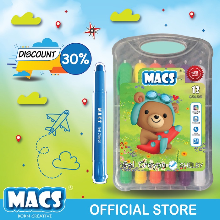 

Terlaris Gel Crayon 12 Warna Colors